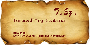 Temesváry Szabina névjegykártya